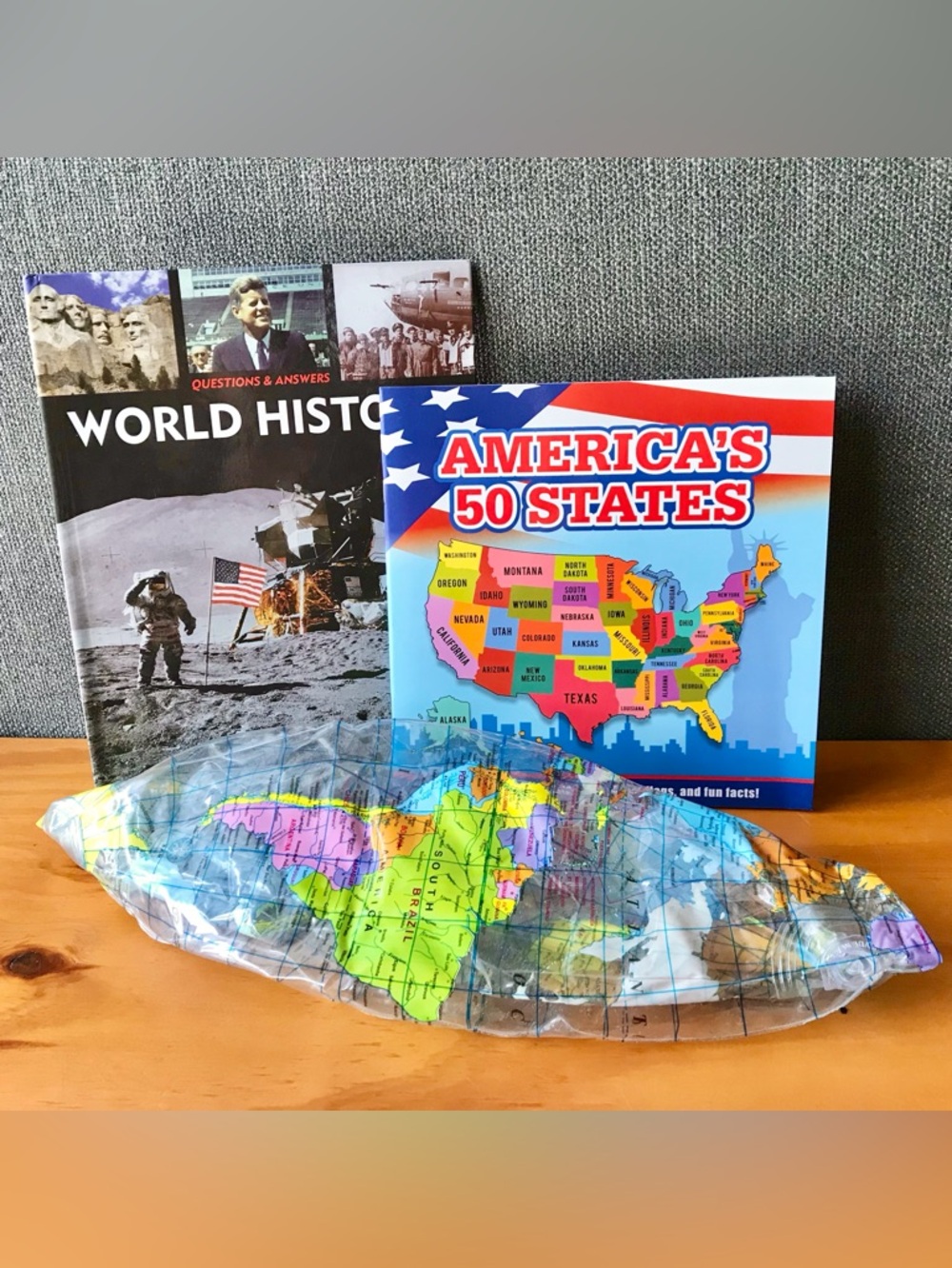 Early Reader Educational Lot World History America’s 50 States Inflatable Globe